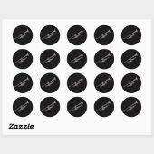 Funky trumpet muziekinstrument ronde sticker (Vel)