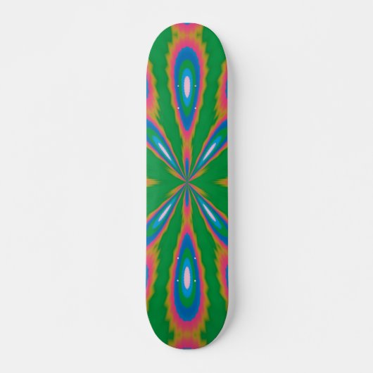 Funky Tuin Abstracte Kunst Skateboard (Voorkant)