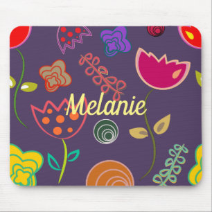 Funky Tulp Paars Patroon Persoonlijk Muismat