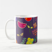 Funky Tulp Patroon Paars Koffiemok (Links)