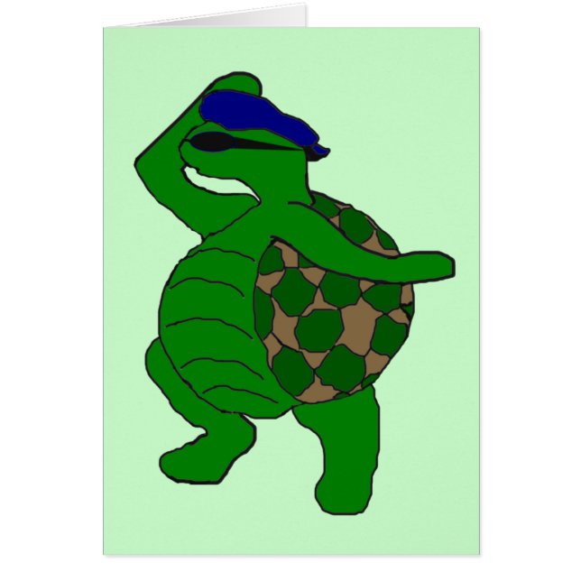 Funky Turtle Blank Card (Voorkant)
