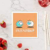 Funky Two Sheep Vriendschaps Papier Servet (Insitu)