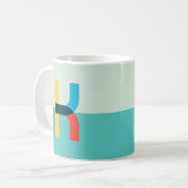 Funky Unique Letter K gepersonaliseerde koffie Mok (Voorkant links)