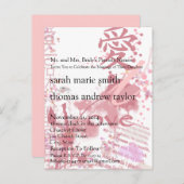 Funky UpBeat Modern Monogram Wedding Uitnodiging (Voorkant / Achterkant)