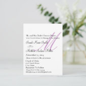 Funky UpBeat Modern Monogram Wedding Uitnodiging (Staand voorkant)