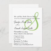 Funky UpBeat Modern Monogram Wedding Uitnodiging (Voorkant / Achterkant)