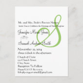 Funky UpBeat Modern Monogram Wedding Uitnodiging (Voorkant)