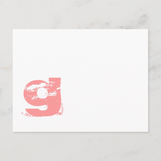 Funky UpBeat Modern Monogram Wedding Uitnodiging (Achterkant)