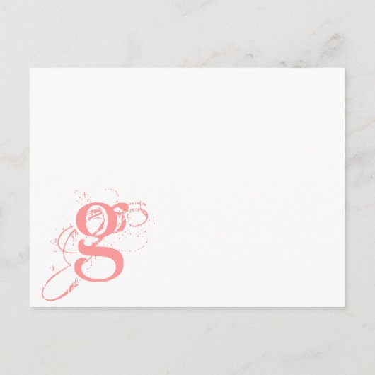 Funky UpBeat Modern Monogram Wedding Uitnodiging (Achterkant)