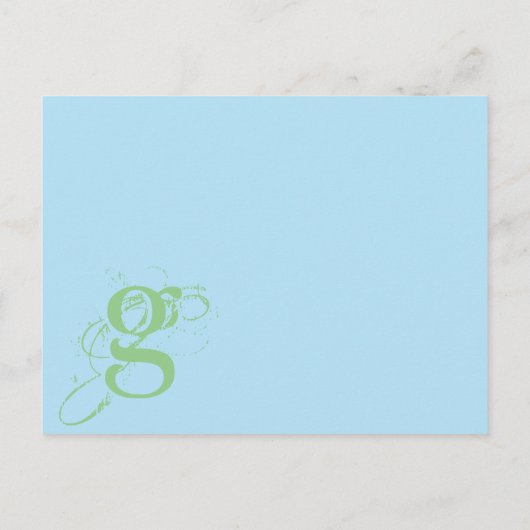 Funky UpBeat Modern Monogram Wedding Uitnodiging (Achterkant)
