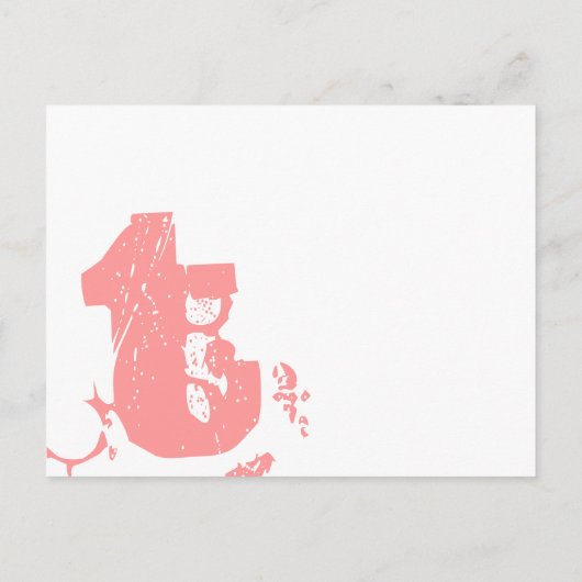 Funky UpBeat Modern Monogram Wedding Uitnodiging (Achterkant)