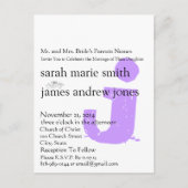 Funky UpBeat Modern Monogram Wedding Uitnodiging (Voorkant)