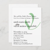 Funky UpBeat Modern Monogram Wedding Uitnodiging (Voorkant / Achterkant)