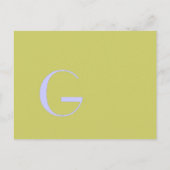 Funky UpBeat Modern Monogram Wedding Uitnodiging Briefkaart (Achterkant)