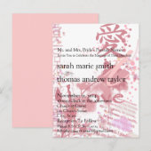 Funky UpBeat Modern Monogram Wedding Uitnodiging Briefkaart (Voorkant / Achterkant)