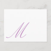 Funky UpBeat Modern Monogram Wedding Uitnodiging Briefkaart (Achterkant)