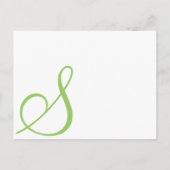 Funky UpBeat Modern Monogram Wedding Uitnodiging Briefkaart (Achterkant)