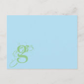 Funky UpBeat Modern Monogram Wedding Uitnodiging Briefkaart (Achterkant)