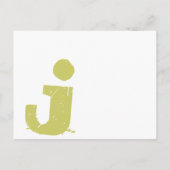Funky UpBeat Modern Monogram Wedding Uitnodiging Briefkaart (Achterkant)