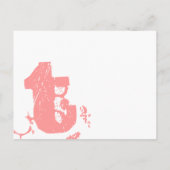 Funky UpBeat Modern Monogram Wedding Uitnodiging Briefkaart (Achterkant)