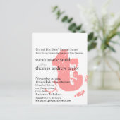 Funky UpBeat Modern Monogram Wedding Uitnodiging Briefkaart (Staand voorkant)