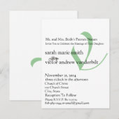Funky UpBeat Modern Monogram Wedding Uitnodiging Briefkaart (Voorkant / Achterkant)