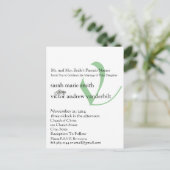 Funky UpBeat Modern Monogram Wedding Uitnodiging Briefkaart (Staand voorkant)