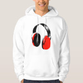 FUNKY URBAN DJ RED HEADPHONES HOODIE (Voorkant)