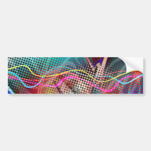 Funky Urban Graffiti Grunge Textured Bumpersticker