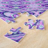 Funky Vibrant Kleurrijke Trippy Boho Hippie Mandal Legpuzzel (Zijkant)