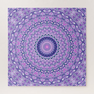 Funky Vibrant Kleurrijke Trippy Boho Hippie Mandal Legpuzzel