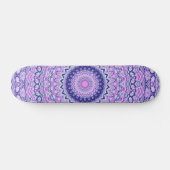Funky Vibrant Kleurrijke Trippy Boho Hippie Mandal Persoonlijk Skateboard (Horizontaal)