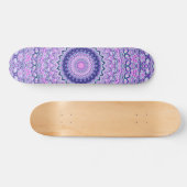 Funky Vibrant Kleurrijke Trippy Boho Hippie Mandal Persoonlijk Skateboard (Horizontaal)