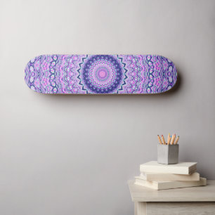 Funky Vibrant Kleurrijke Trippy Boho Hippie Mandal Persoonlijk Skateboard
