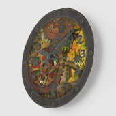 Funky Victoriaans Brass Steampunk met gezicht Grote Klok (Hoek)