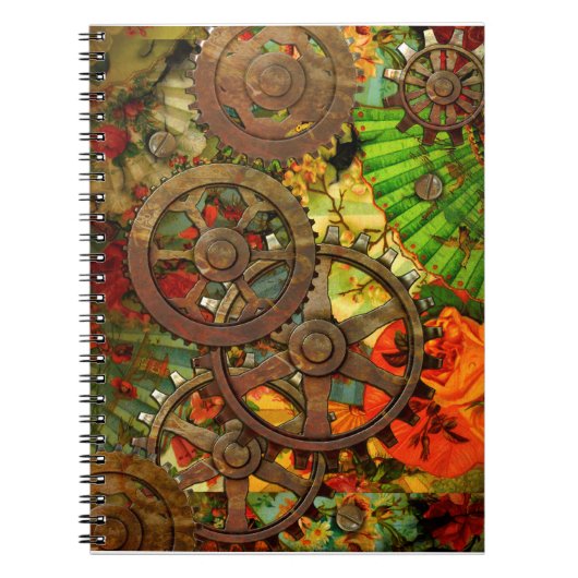 Funky Victoriaans Steampunk-laptop Notitieboek (Voorkant)