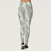 Funky Vijgenboom Blad Patroon Leggings (Achterkant)