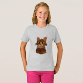 Funky Vinger Schilderen van een Kat Gezicht Tee Sh T-shirt (Voorkant volledig)
