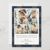 Funky Vintage Christmas Red Bow Coquette5 Photo Feestdagenkaart (Achterkant)