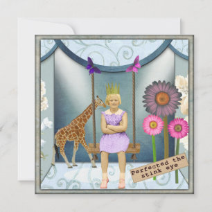 Funky Vintage Kid Gewijzigde Kunst Collage Plat Ka