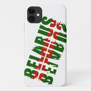 Funky Vlag Kleuren Wit-Rusland Беларусь iPhone 11  Case-Mate iPhone Case