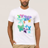 Funky Vlinders Abstracte Kunst om te Dragen T-shirt (Voorkant)