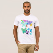 Funky Vlinders Abstracte Kunst om te Dragen T-shirt (Voorkant volledig)