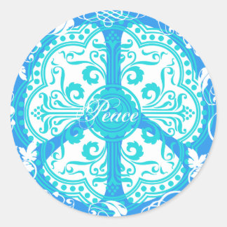 Funky Vredesbord Ronde Sticker