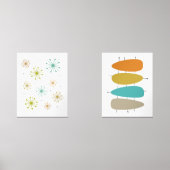 Funky vuurwerk Abstracte cirkels midden van de eeu Muurkunst Sets (Voorkant)