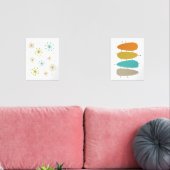 Funky vuurwerk Abstracte cirkels midden van de eeu Muurkunst Sets (Woonkamer)