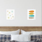 Funky vuurwerk Abstracte cirkels midden van de eeu Muurkunst Sets (Slaapkamer)