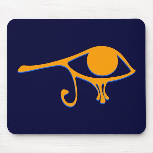 Funky Wadjet Gold Blue Muismat (Voorkant)