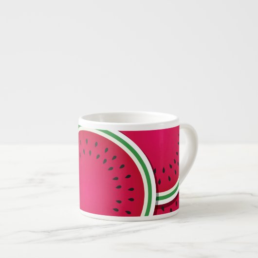 Funky watermeloen plakjes espresso kop (Voorkant rechts)
