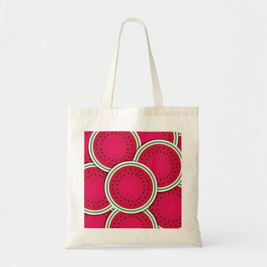 Funky watermeloen plakjes tote bag (Voorkant)